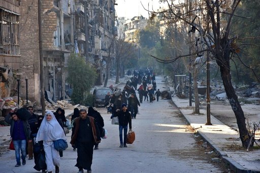 الصليب الاحمر: إجلاء 150 مدنيا في حال صحية سيئة من حلب الشرقية