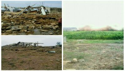 البيضاء: ميلشيات الحوثي تفجر منزل شيخ قبلي في مديرية ذي ناعم