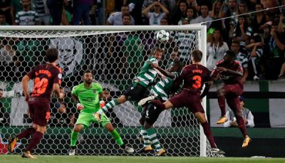 لاعب سبورتينج لشبونة يمنح برشلونة الفوز بالتسجيل خطأ في مرماه