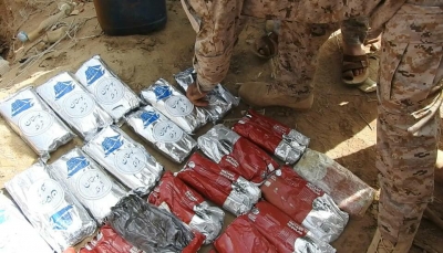 حجة: الجيش يتلف "26 كيلو" من الحشيش عُثر عليها في مواقع الحوثيين بميدي