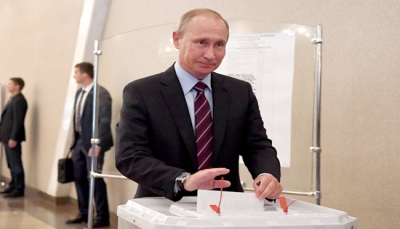 بوتين رئيسا لروسيا حتى 2024 بنسبة 73,9 بالمئة من الاصوات (استطلاعات)