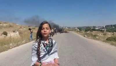 شاهد.. أصغر مراسلة صحافية في العالم تتحدث الإنجليزية وتحرج جنود الاحتلال