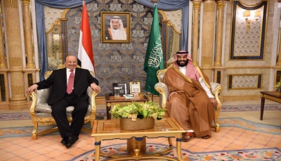 الرئيس هادي يلتقي ولي العهد السعودي والعليمي يقول "اللقاء يعكس مدى جدية تحقيق أهداف التحالف"