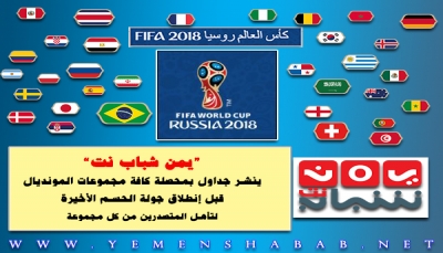 كأس العالم.. مع إنطلاق الجولة الأخيرة للدور الأول.. "يمن شباب نت" ينشر محصلة كافة المجموعات (جداول خاصة)