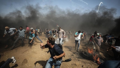 الاحتلال الإسرائيلي يصيب عشرات الفلسطينيات قرب حدود غزة‎
