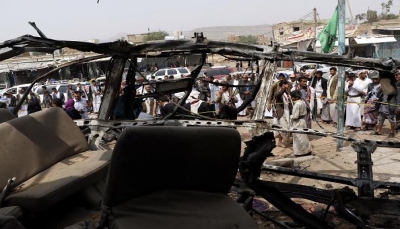 هيومن رايتس: قصف التحالف حافلة الأطفال بصعدة يبدو أنه جريمة حرب