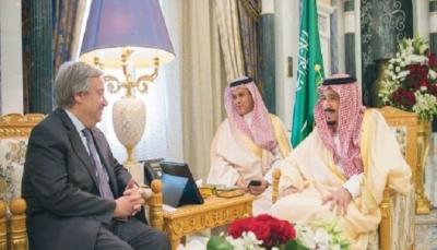 العاهل السعودي وغوتيريش يبحثان جهود تحقيق السلام والاستقرار العالمي