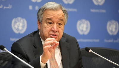 غوتيريش: الأمم المتحدة تعترف بحكومة واحدة فقط باليمن
