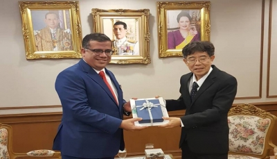 "باحميد" يناقش مع دبلوماسي تايلندي تأهيل الكوادر اليمنية في قطاع الزراعة والاصطياد السمكي