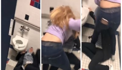 لهذا السبب.. تلميذة سورية تتعرض للضرب داخل حمام مدرسة في أميركا (فيديو)