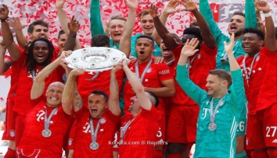 بايرن ميونيخ يحرز لقب الدوري الألماني للمرة السابعة على التوالي