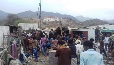 ضحايا مدنيون في سوق شعبي بصعدة جراء قصف صاروخي والحكومة تتهم الحوثيين