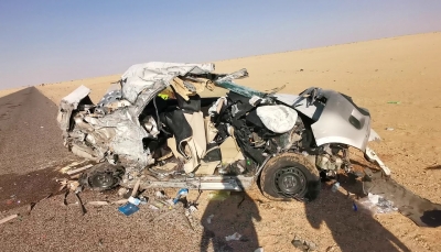وفاة وإصابة 598 شخصا بحوادث مرورية خلال شهر في عدة محافظات يمنية