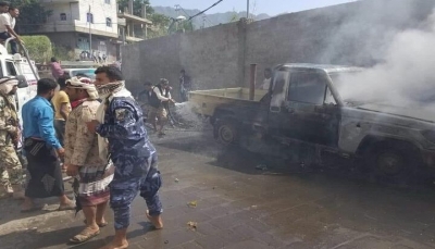 تعز: إصابة سبعة مدنيين إثر انفجار عبوة ناسفة استهدف طقم عسكري غرب المدينة