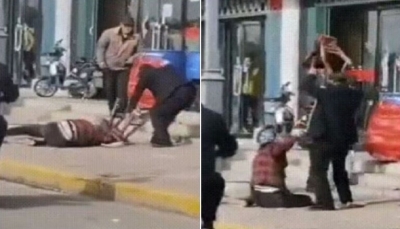 فيديو لرجل صيني يضرب زوجته حتى الموت في الشارع