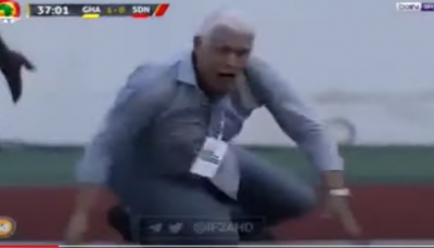  دفعه بقوة وأسقطه أرضاً.. اعتداء حكم مباراة على مدرب السودان (فيديو) 