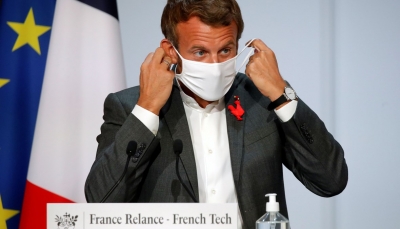 باريس تعلن إصابة الرئيس الفرنسي إيمانويل ماكرون بفيروس كورونا