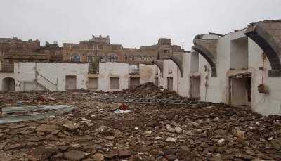 ميليشيا الحوثي تهدم جامع النهرين الأثري في العاصمة صنعاء 