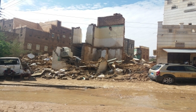 مسؤول محلي: تضرر 186 منزلاً في تريم جراء السيول