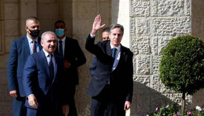 وزير الخارجية الأمريكي يعلن حزمة مساعدات للفلسطينيين وتوجه لإعادة فتح القنصلية بالقدس