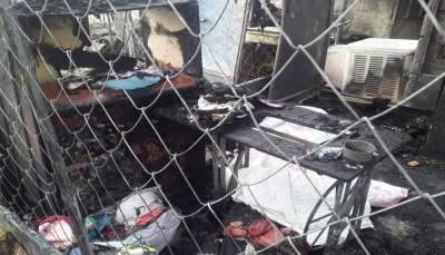 وفاة وإصابة عائلة مكونة من 8 أشخاص بحريق في مخيم الجُفينة للنازحين بمأرب