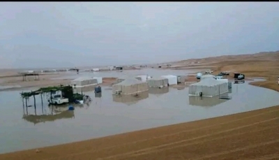 تقرير رسمي: تضرر 280 أسرة نازحة جراء سيول الأمطار في الجوف