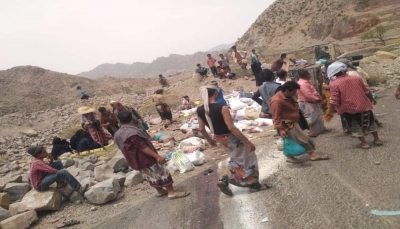 بسبب الحصار الحوثي.. وفاة وإصابة 8 أشخاص إثر حادث مروري في طريق فرعي جنوبي تعز