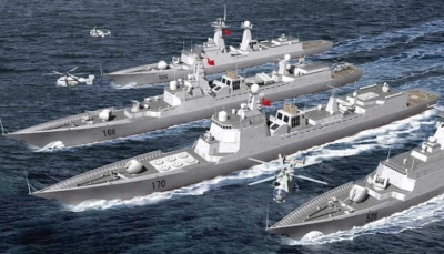 يضم مدمرة صواريخ وسفينة إمداد.. الأسطول البحري الصيني الـ45 يبحر باتجاه خليج عدن