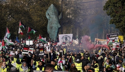 مظاهرات بمدن أوروبية وأفريقية تندد بالعدوان الإسرائيلي على غزة