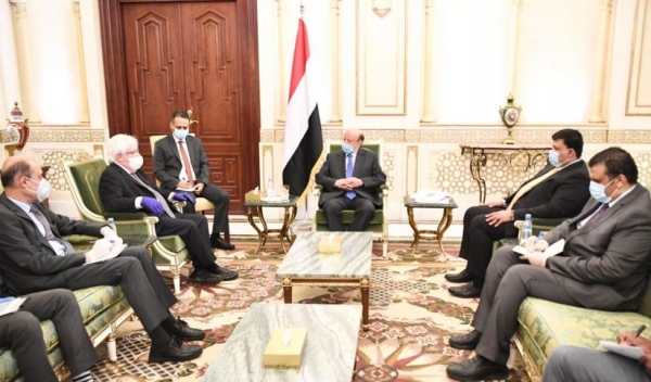 غريفيث: ناقشت مع الرئيس هادي مسودة إعلان وقف إطلاق نار شامل