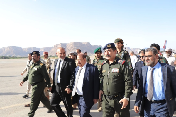 وصول هيئة رئاسة مجلس النواب اليمني إلى مدينة سيئون
