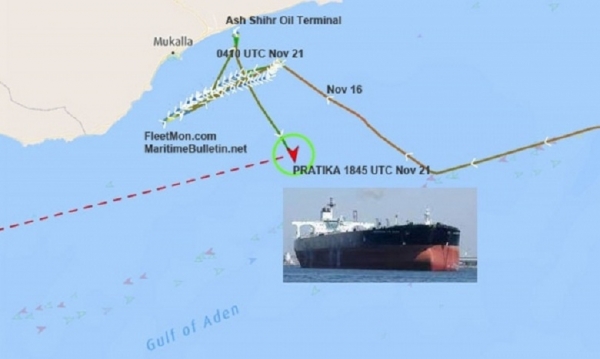 "فليت مون": ناقلة النفط المستهدفة في ميناء الضبة كانت تعتزم شحن النفط الخام إلى الاتحاد الأوروبي
